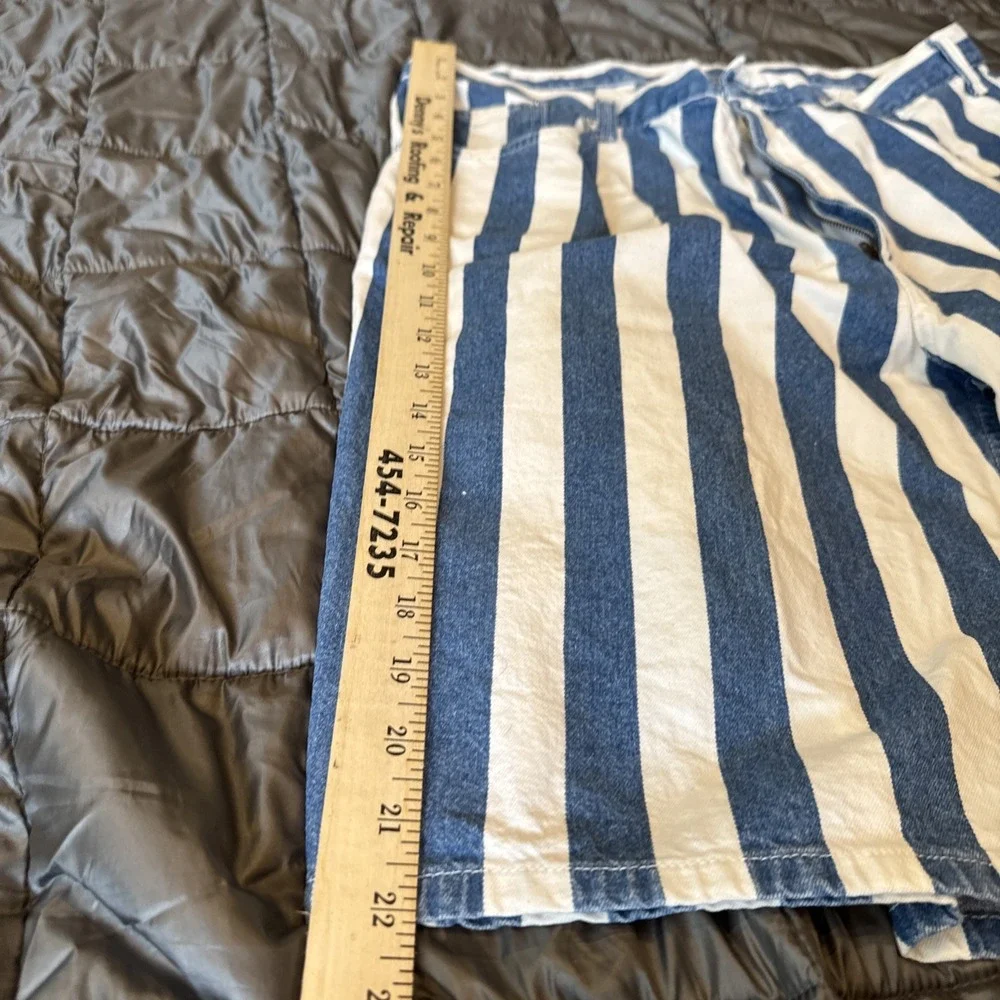 Vintage County Seat Nouvo Jeans wear Shorts‎ Men's Size 38 Denim White Stripe